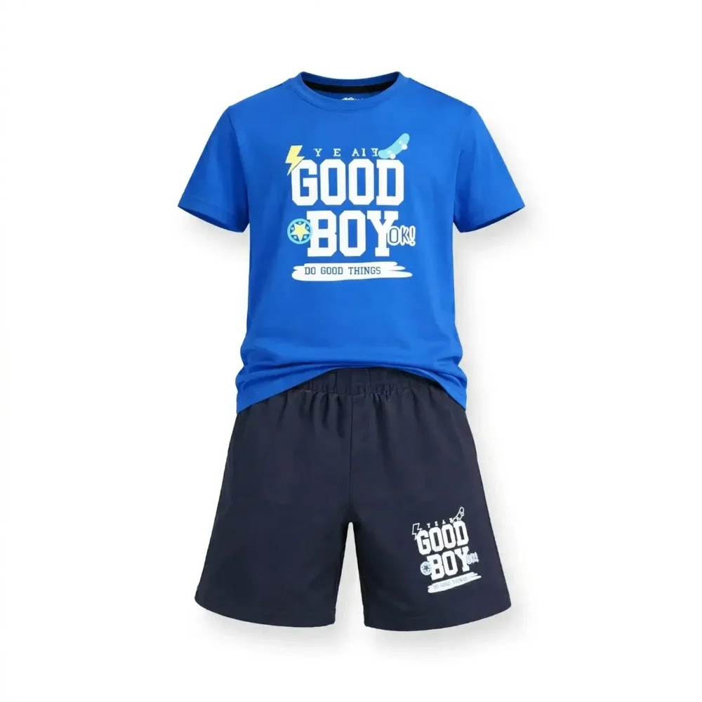 Good Boy Blue Black Summer Set (T-Shirt + Shorts)