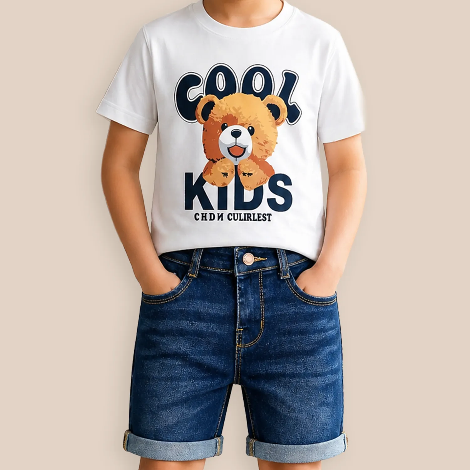 Deep Blue Boys Denim Shorts – Casual Summer Wear - Image 4