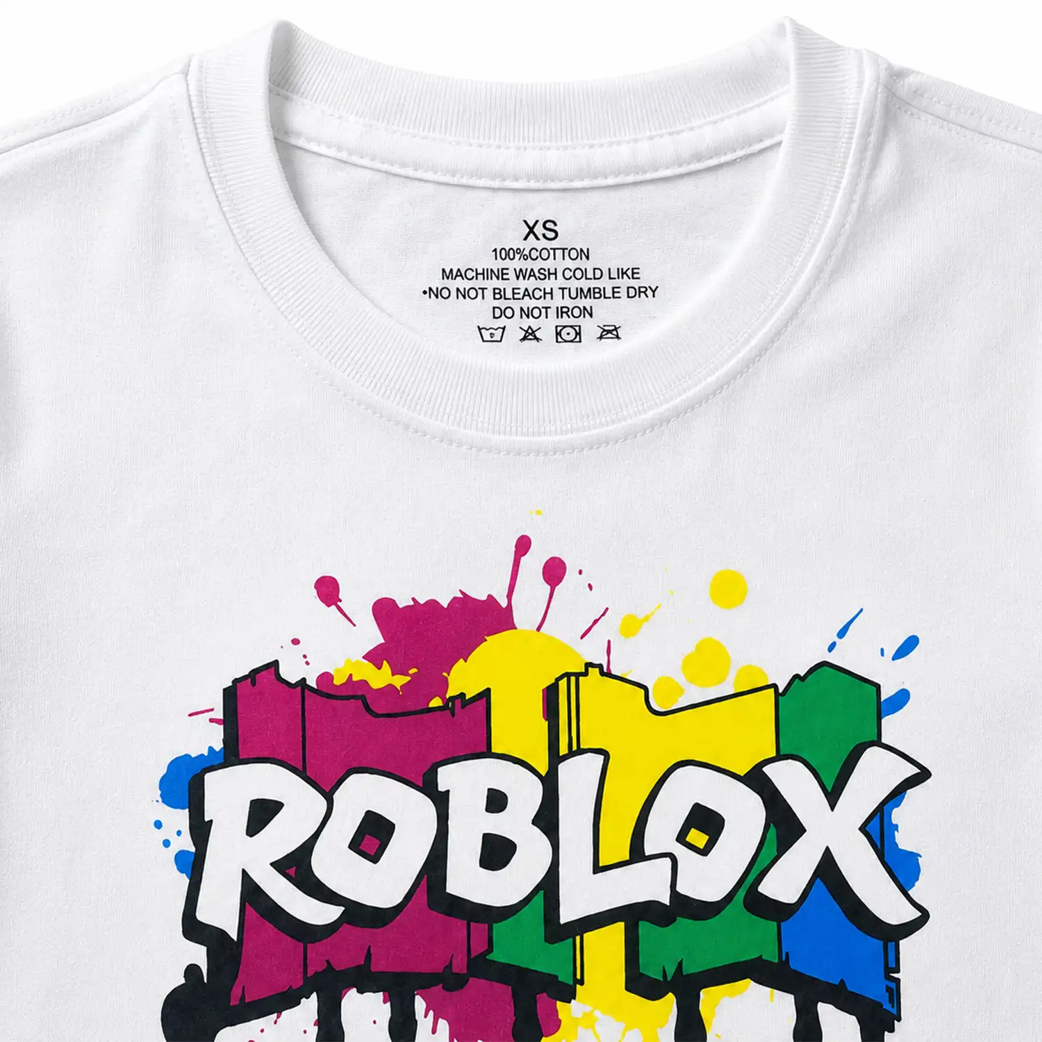 Roblox White Graphic T-Shirt – Soft Cotton Casual Wear - Image 2