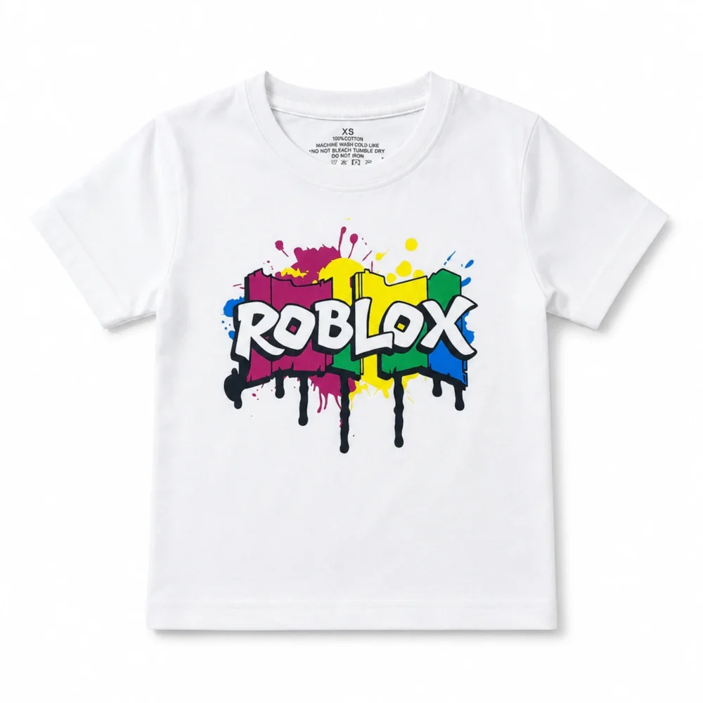Roblox White Graphic T-Shirt – Soft Cotton Casual Wear