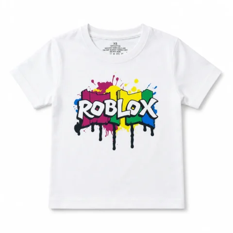 Roblox White Graphic T-Shirt – Soft Cotton Casual Wear