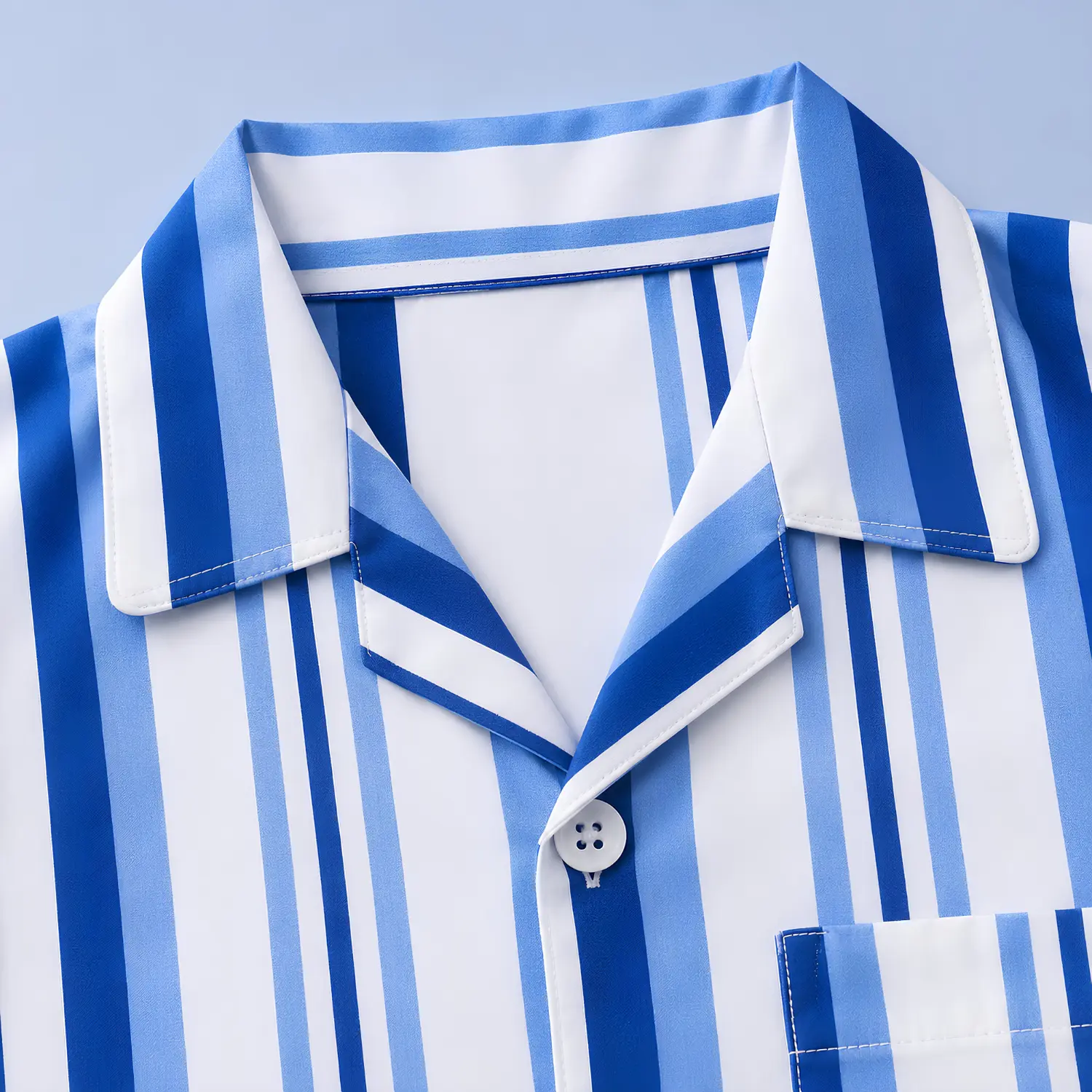 Boys Blue Striped Night Suit - Image 3