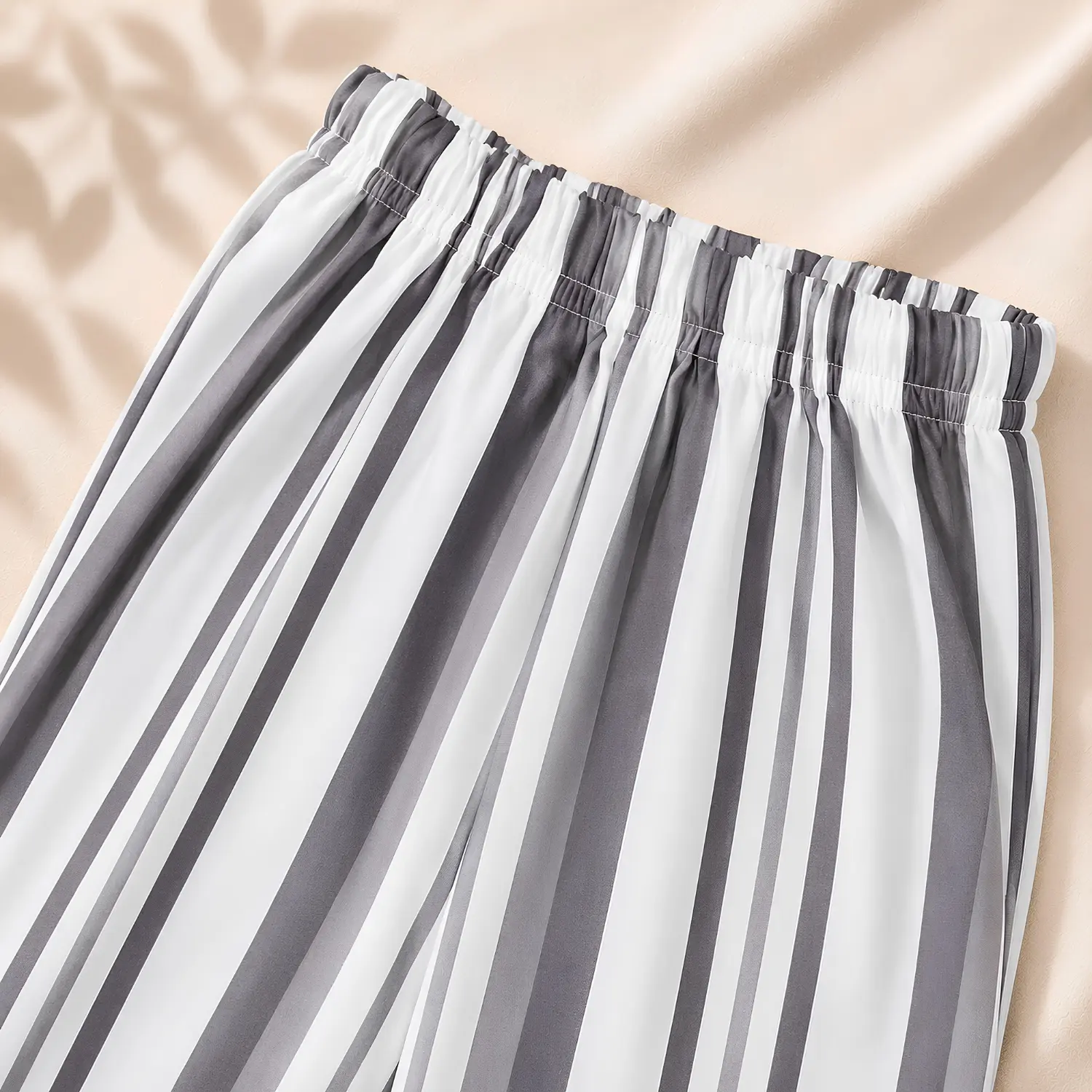 Boys Brown Striped Night Suit - Image 5