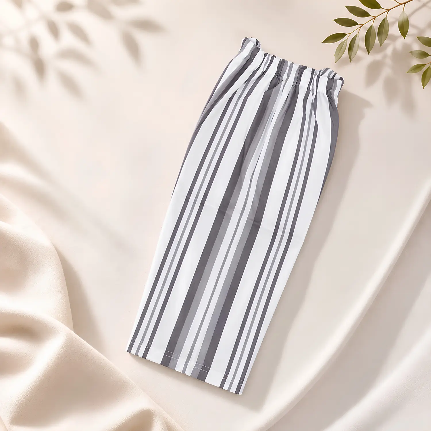 Boys Brown Striped Night Suit - Image 4