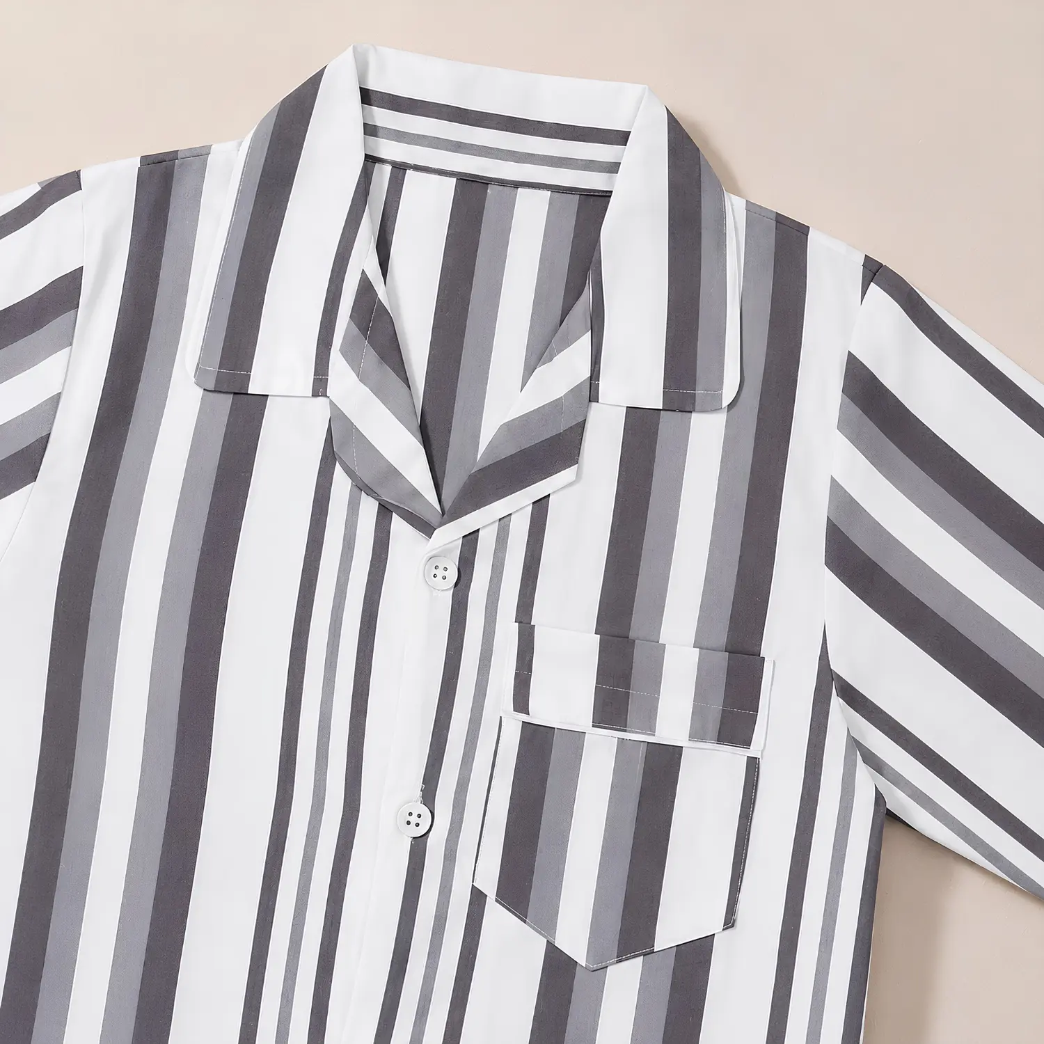 Boys Brown Striped Night Suit - Image 2