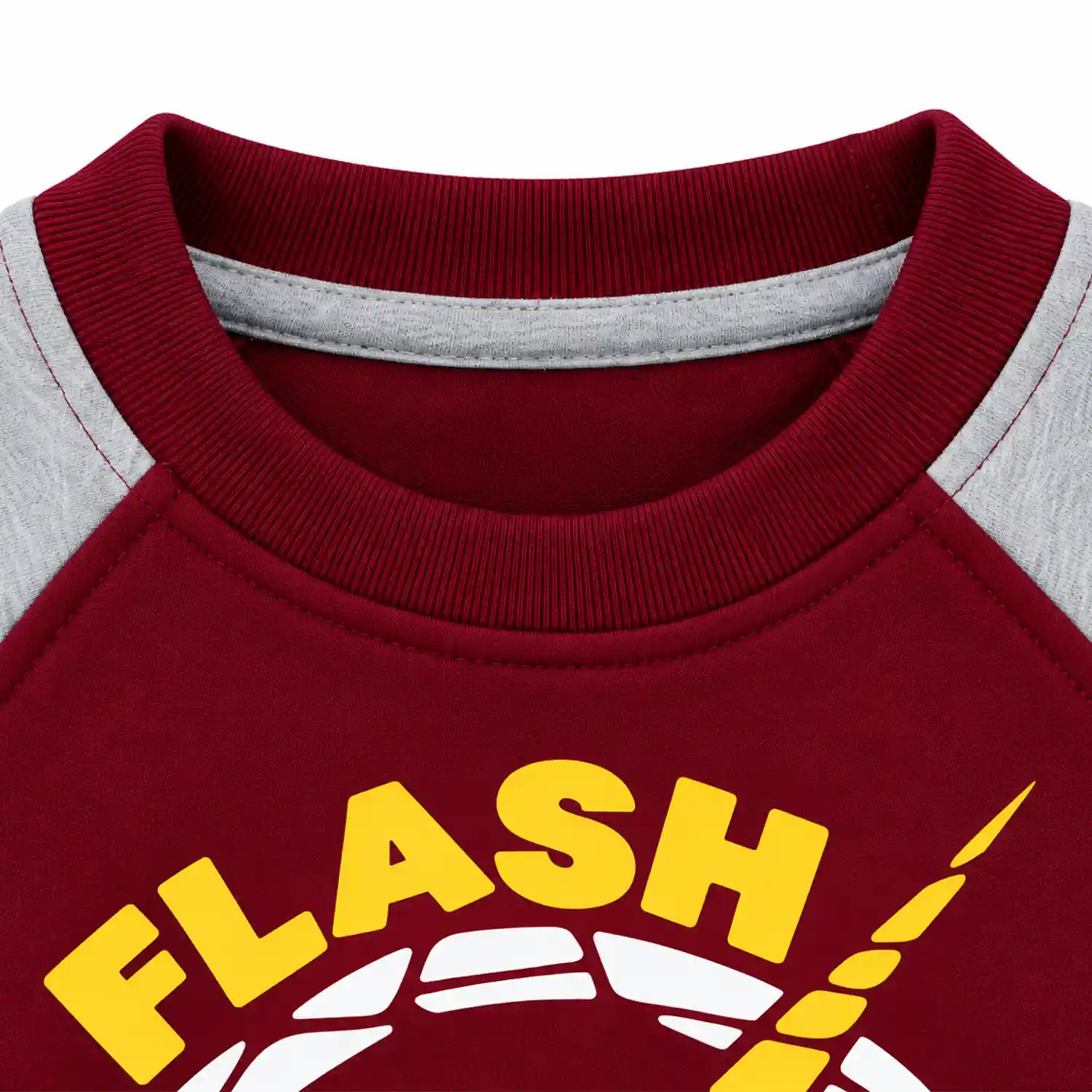 Boys Flash Maroon & Light Grey Sweatshirt - Image 4