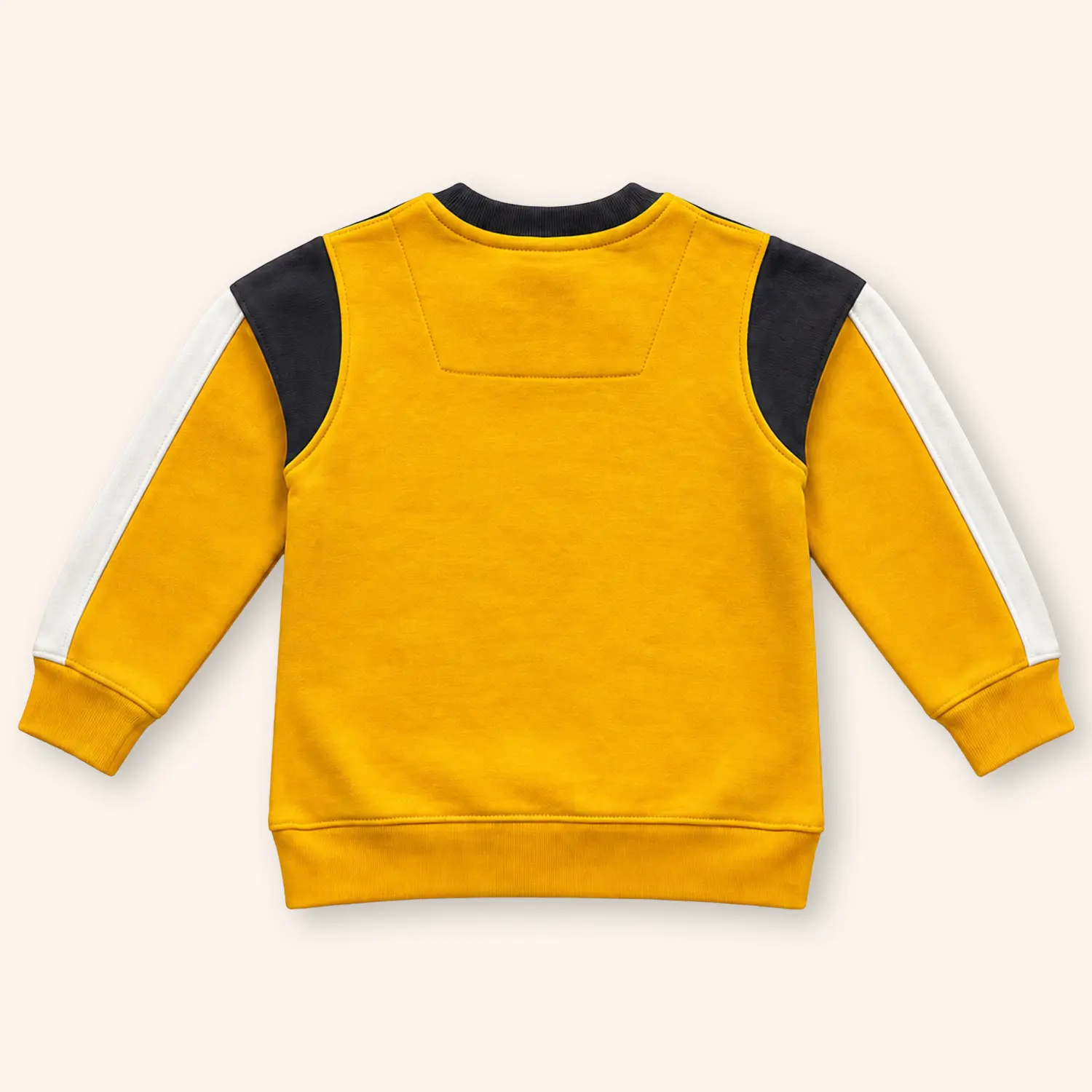 Boys Mustard Yellow & Charcoal Grey Los Angeles Tracksuit Set - Image 4