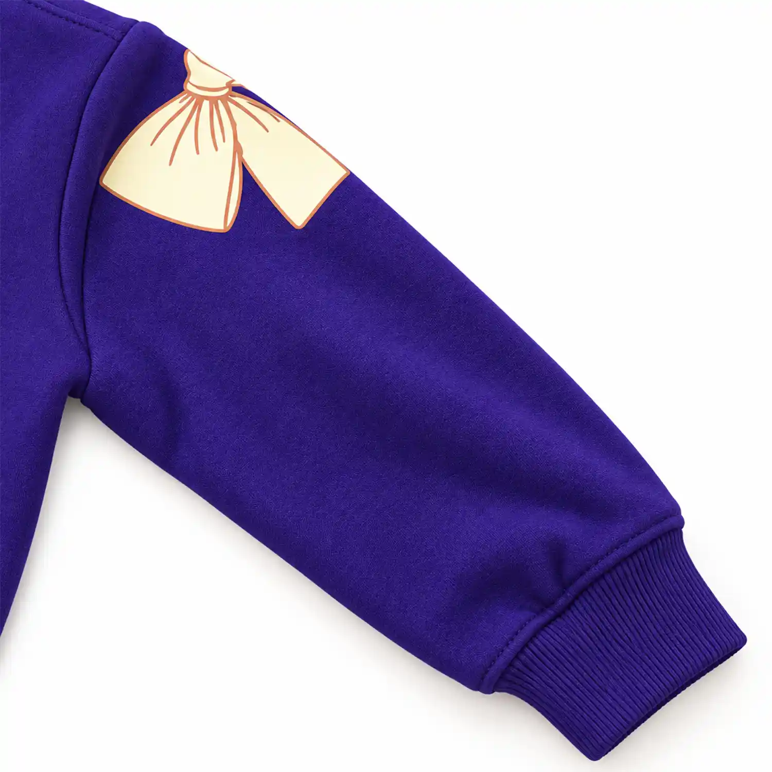 Girls Purple & Cream Stripes with Bow Tracksuit Set - Image 4