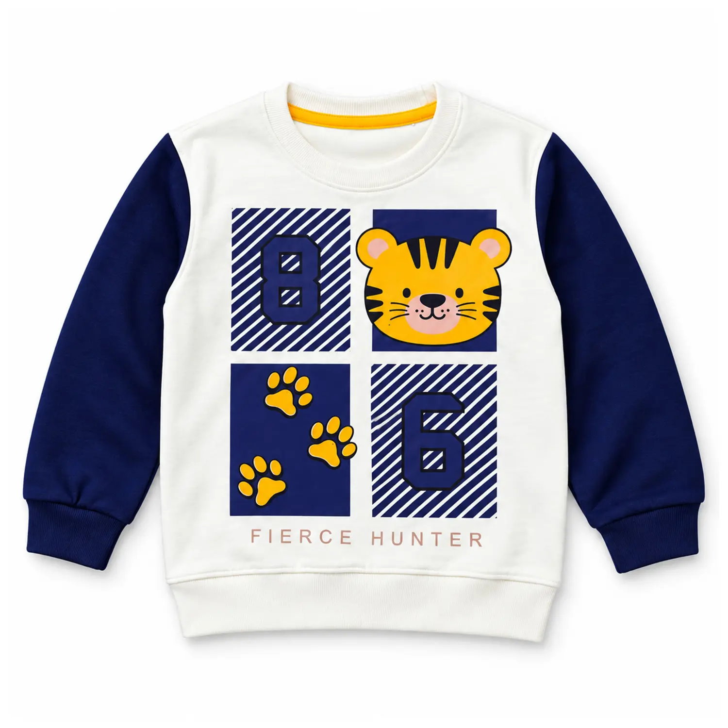 Boys Tiger Print Tracksuit Set – Sweatshirt & Trouser - Image 2